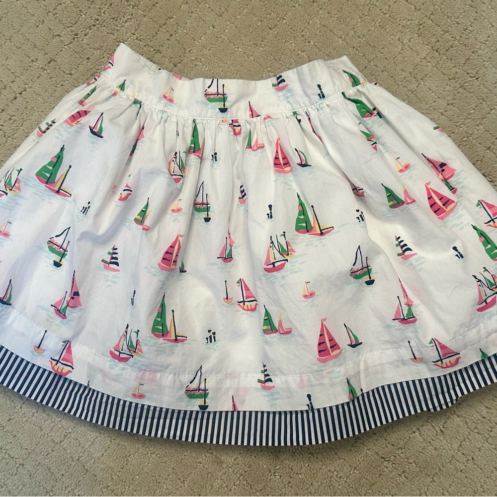 Janie and Jack Sail Away White Skirt